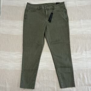 NWT Lane Bryant Womens 18 Mid Rise Super Stretch Ankle Jeans Green NEW